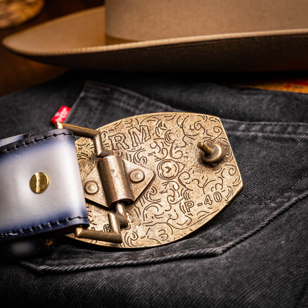 Marco Di Milano Texas Belt Stone Gray Leather Loafer