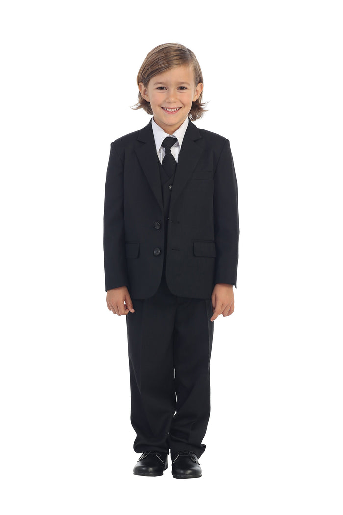 Charlie Kids Black Suit 5-Piece Set by Tip Top