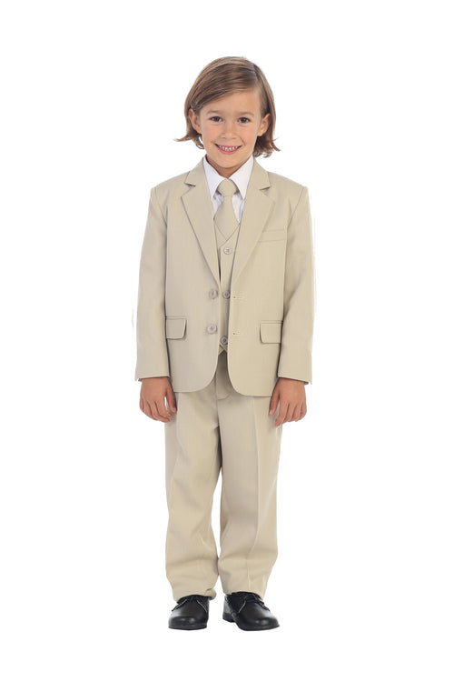 Charlie Kids Khaki Suit 5-Piece Set by Tip Top