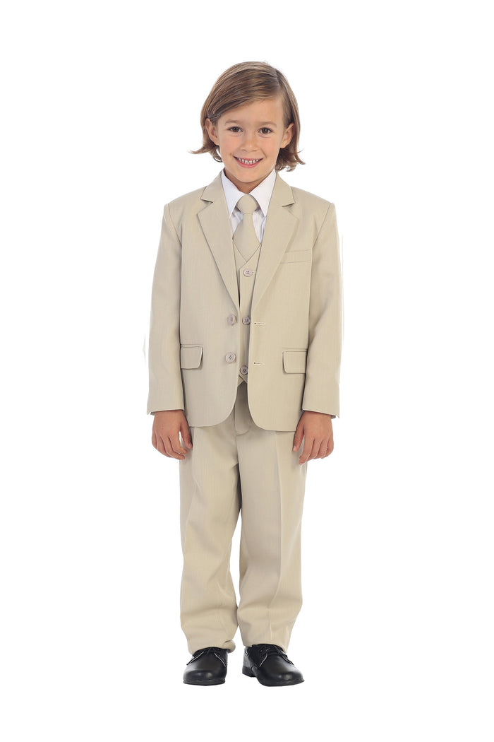 Charlie Kids Khaki Suit 5-Piece Set by Tip Top