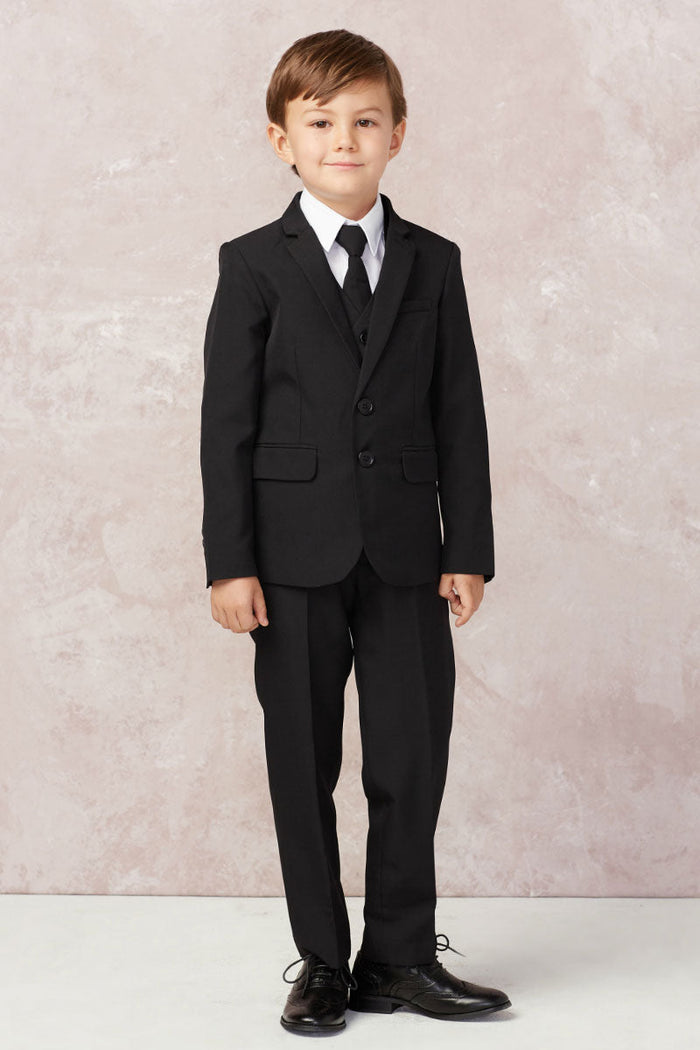 Stanford Kids Black Suit 5-Piece Set by Tip Top