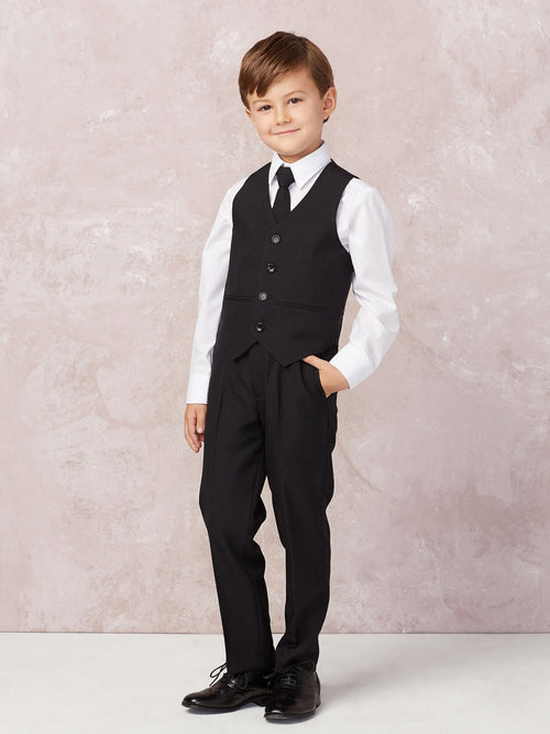 Stanford Kids Black Suit 5-Piece Set by Tip Top