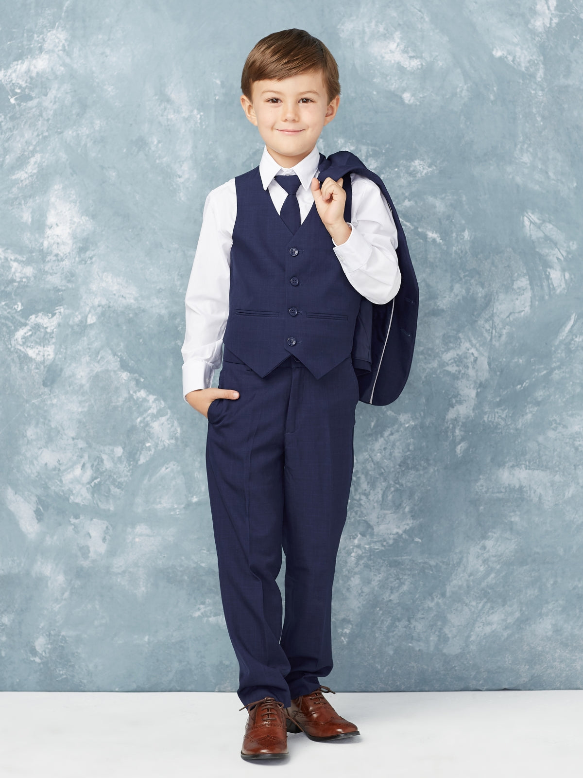 Stanford Kids Navy Suit 5-Piece Set