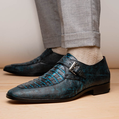 Marco Di Milano Toluca Rustic Blue Leather Shoe