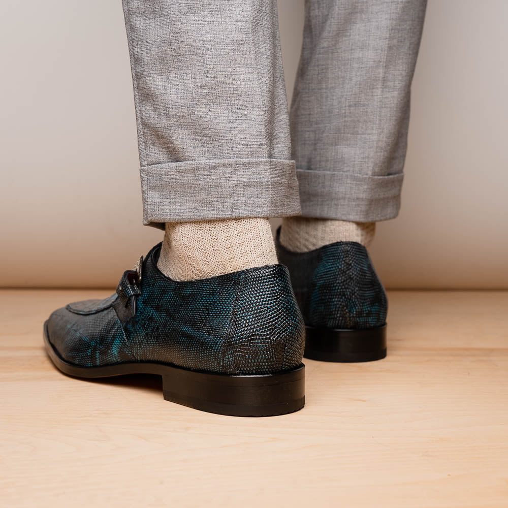 Marco Di Milano Toluca Rustic Blue Leather Shoe
