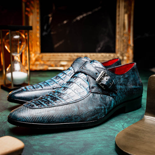 Marco Di Milano Toluca Rustic Blue Leather Shoe