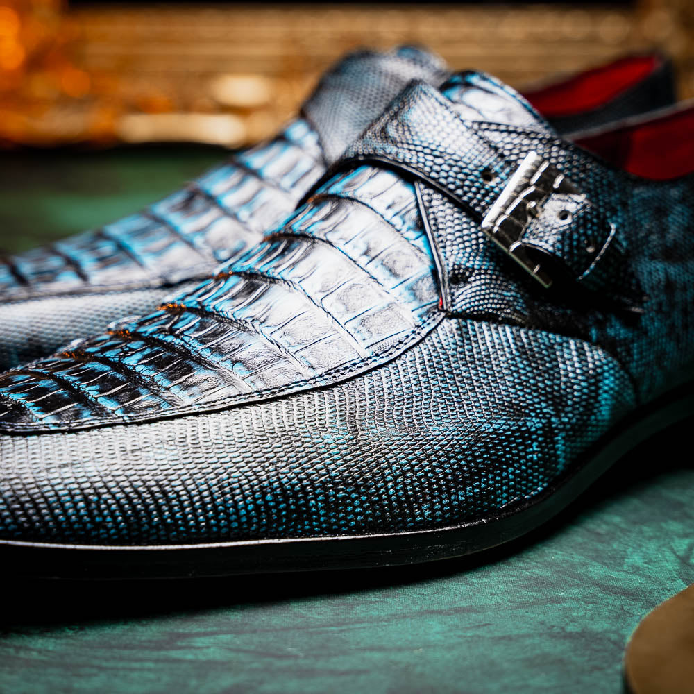 Marco Di Milano Toluca Rustic Blue Leather Shoe