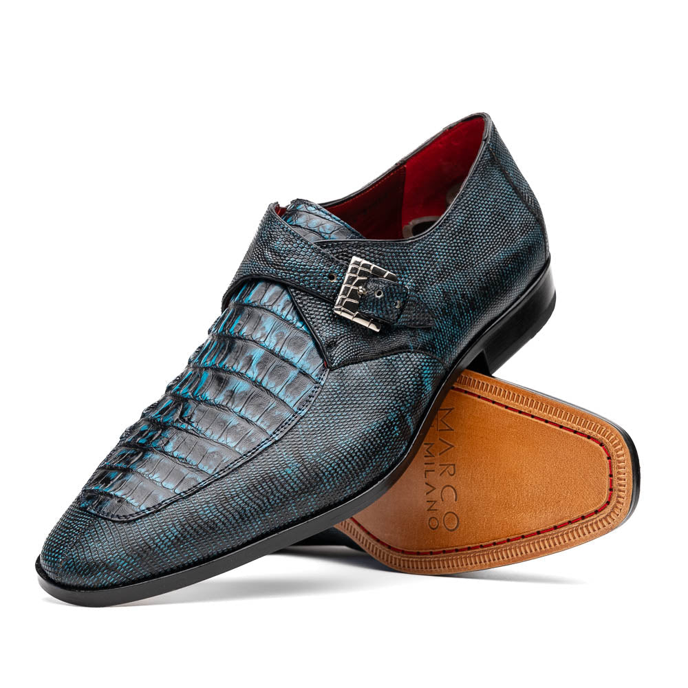 Marco Di Milano Toluca Rustic Blue Leather Shoe