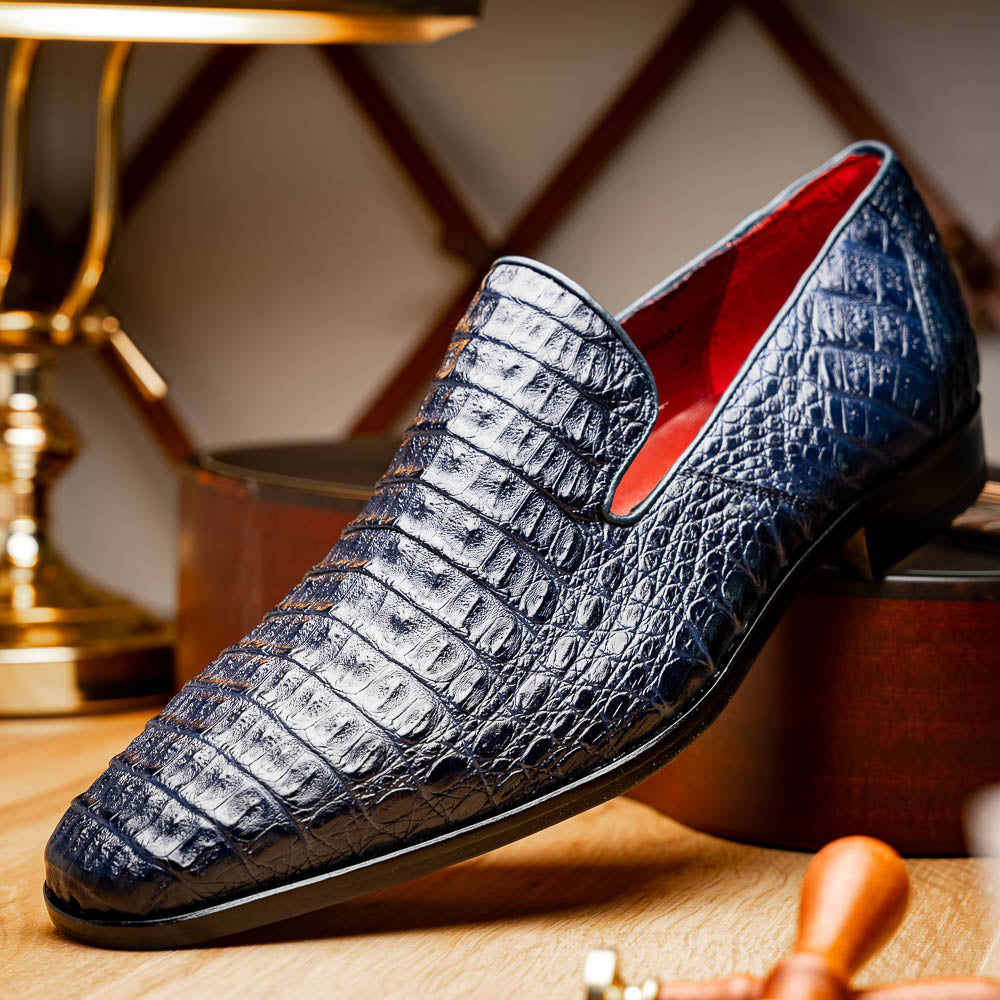 Marco Di Milano Trento Navy Leather Luxury Shoe