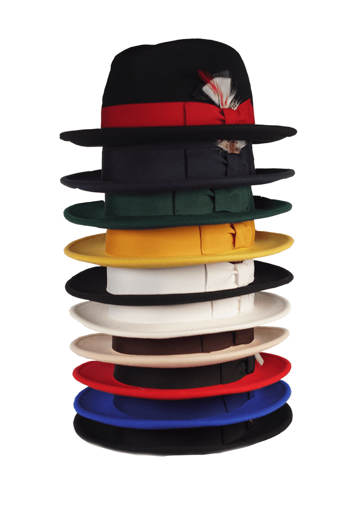 Navy Blue Brooks Trilby 100% Australian Wool Crushable Hat by Ferrecci