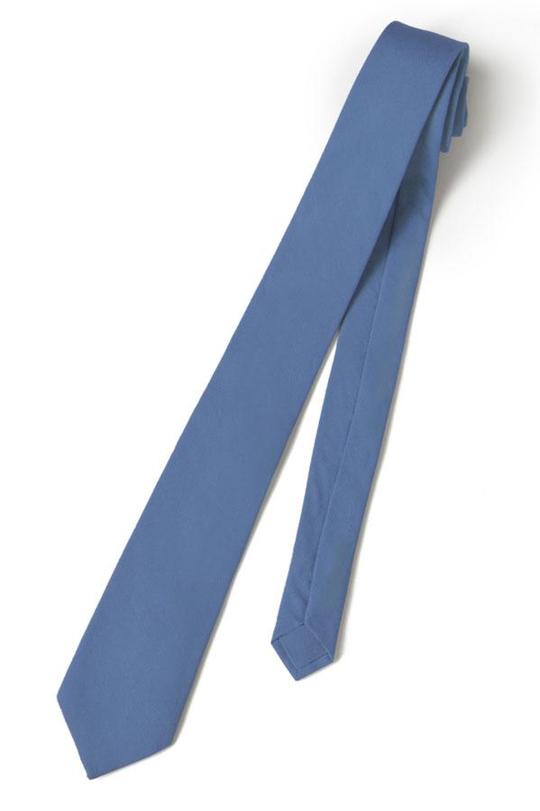 Blue Linen Necktie by Tux Parkin