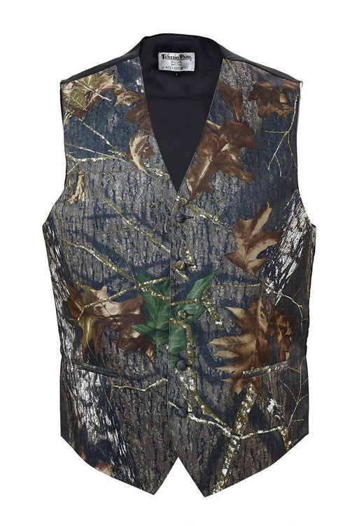 Camo Satin Tuxedo Vest by Tux Park
