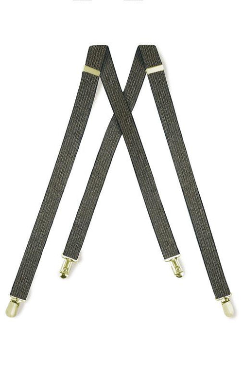 Gold Metallic Suspenders by Tux Parkin