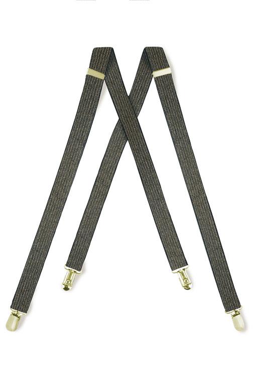 Gold Metallic Suspenders by Tux Parkin