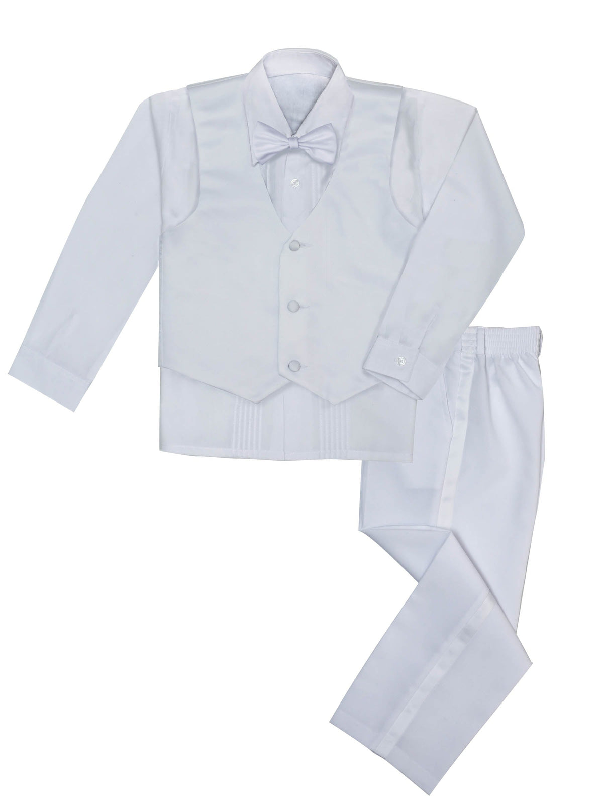 Boys 5 Piece White Tuxedo Set Sizes 2T-16