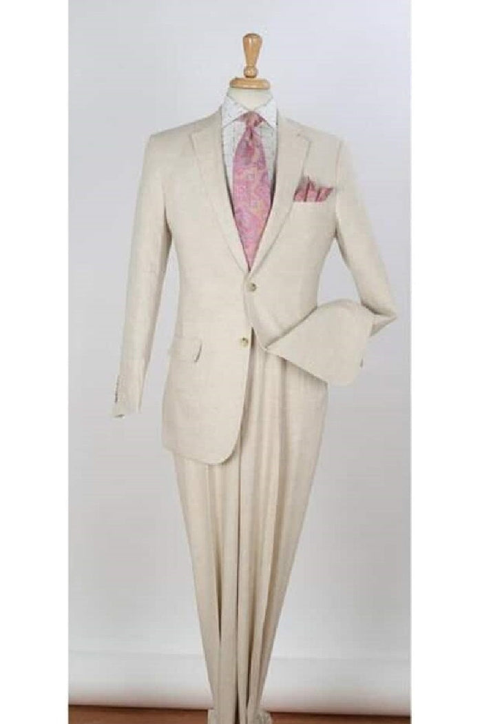 Mens Big and Tall Linen Suits - Natural Fit Summer Fabric Suit