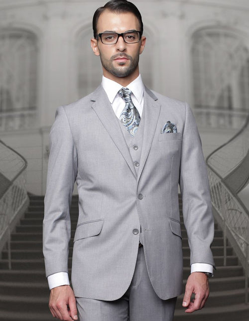 Statement Big & Tall Mens 100% Wool 3 Piece Fashion Suit