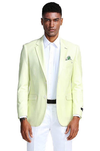 Men's Mint Green Linen-Style Summer Blazer