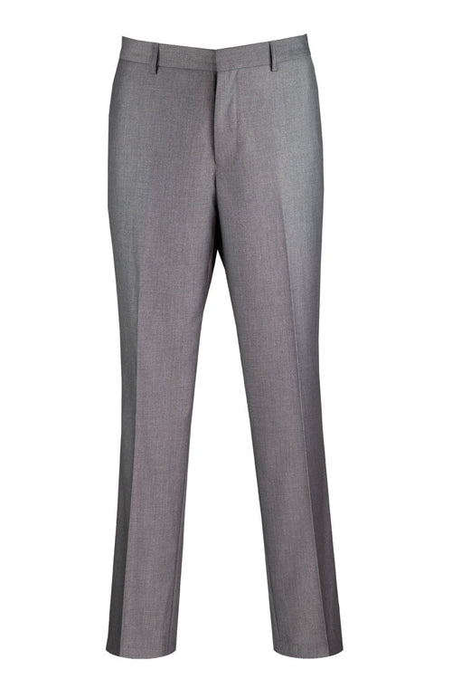 Polished Product Title: Men's Wool Feel Dress Pants - Regular Fit, Flat Front in Black