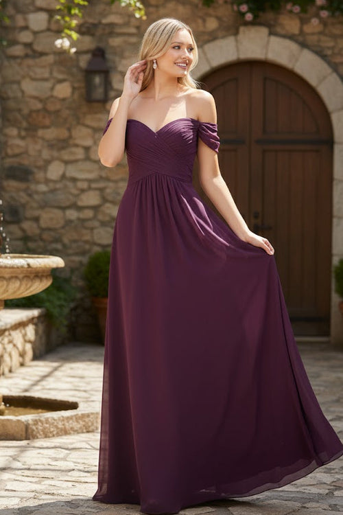 Bridesmaid Dresses Off Shoulder Evening Gown & Plus Size by MQ1711