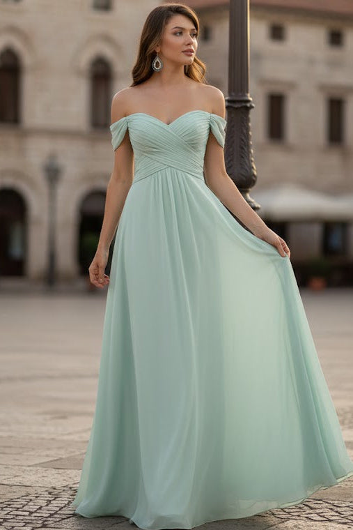 Bridesmaid Dresses Off Shoulder Evening Gown & Plus Size by MQ1711