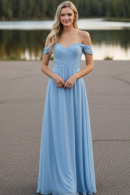 Bridesmaid Dresses Off Shoulder Evening Gown & Plus Size by MQ1711