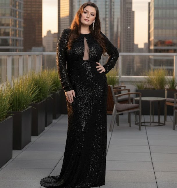 Plus Size Long Evening Gown Maxi Formal Dress for Women By Royal Queen RQ7795