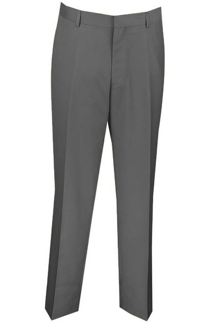 Mens Classic Fit Single Pleat Dress Slacks in White by Vinci