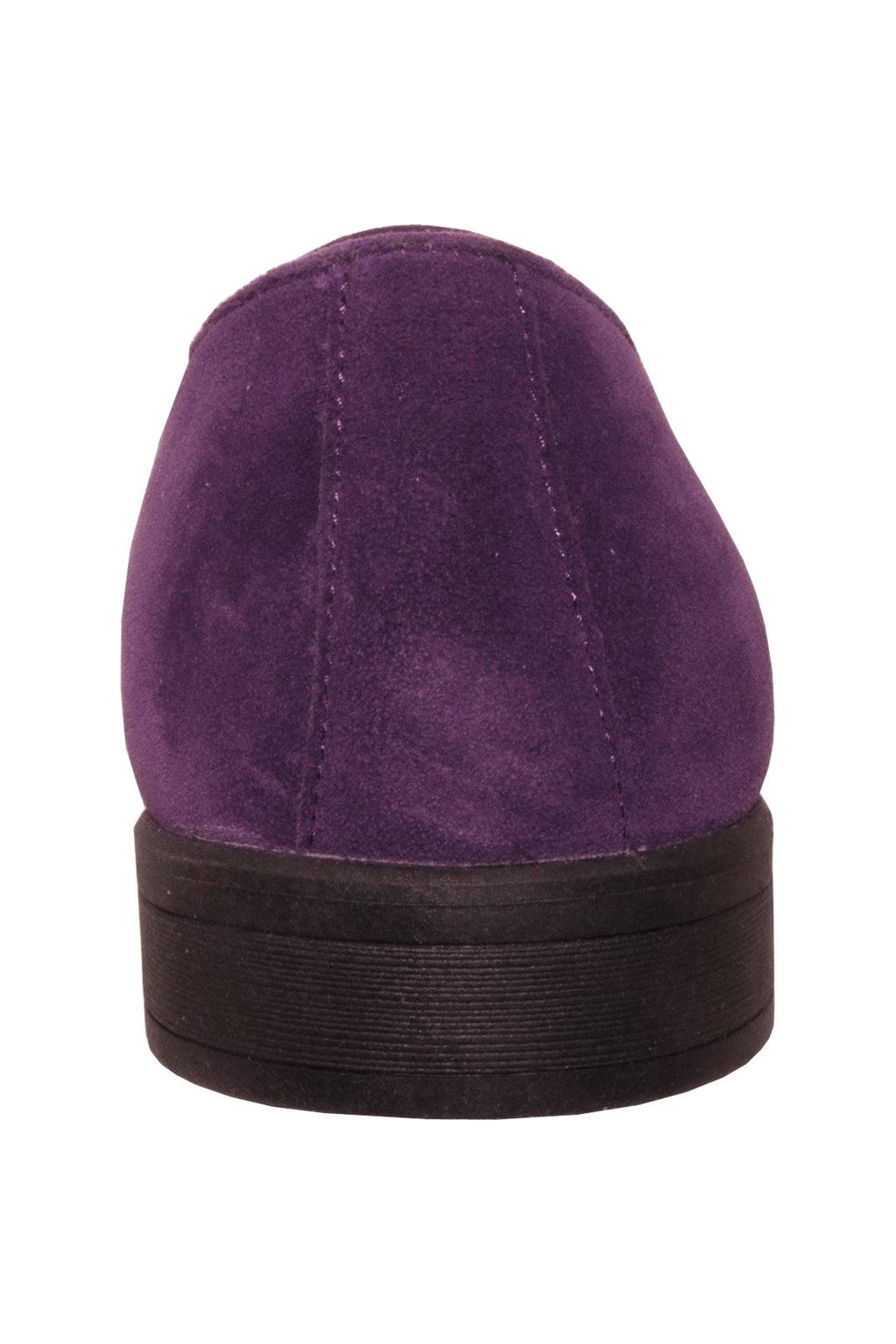Chelsea Purple Suede Tuxedo Shoes by Vangelo