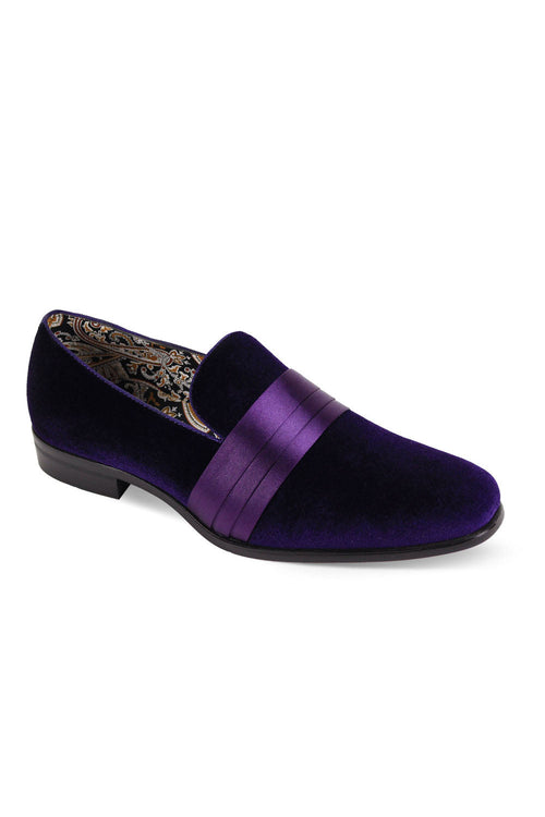 Velvet Vibes Purple Tuxedo Shoes by After Midnight