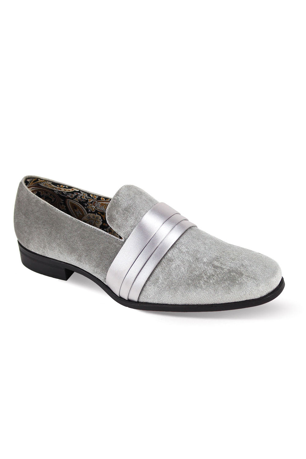 Velvet Vibes Silver Tuxedo Shoes by After Midnight – SuitUSA