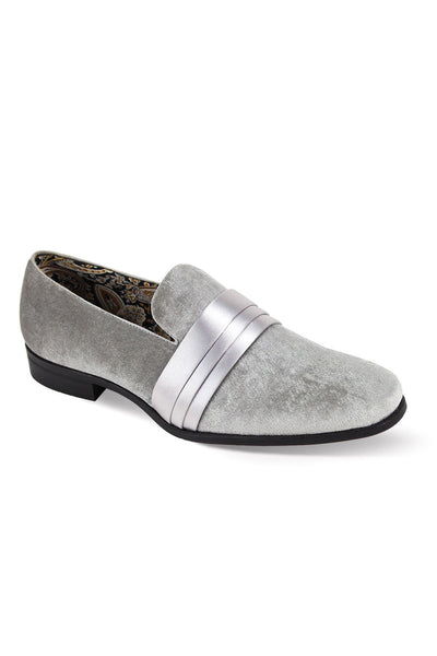 Velvet Vibes Silver Tuxedo Shoes by After Midnight