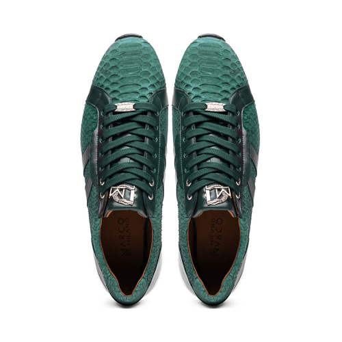Marco Di Milano Verona Python & Calfskin Sneakers Green