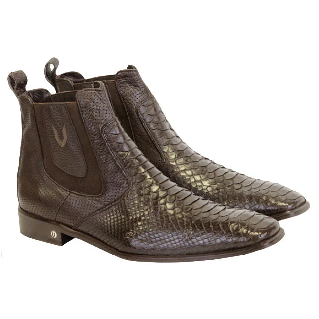 Vestigium Python Chelsea Boots Dark Brown – SuitUSA
