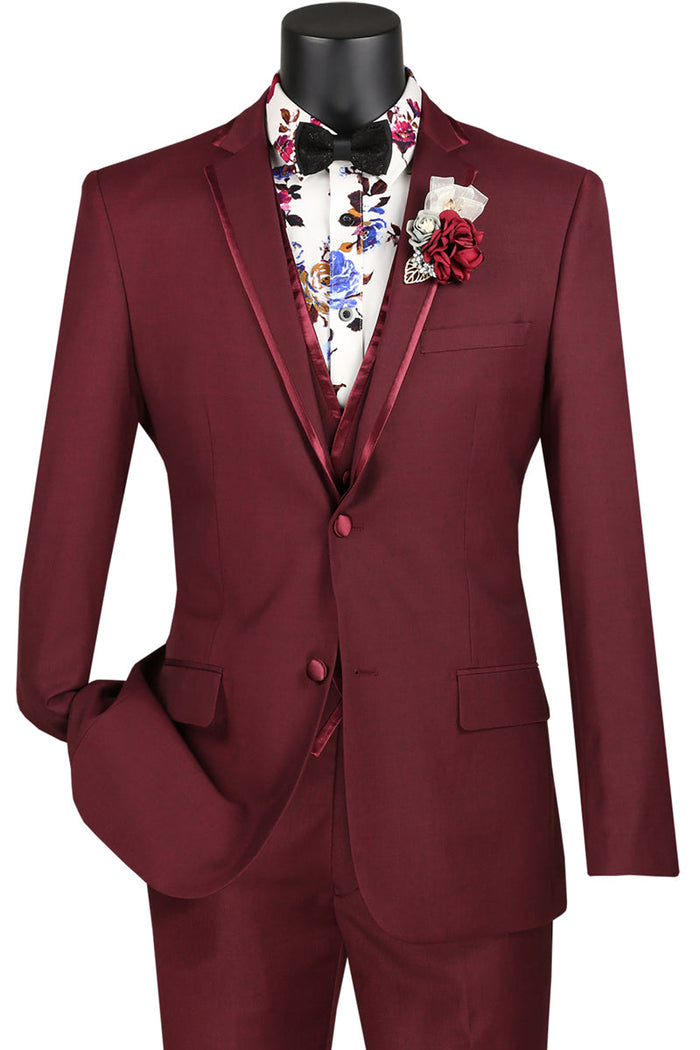 Syracuse Blue 2-Button Notch Tuxedo (3-Piece Set) by Vinci