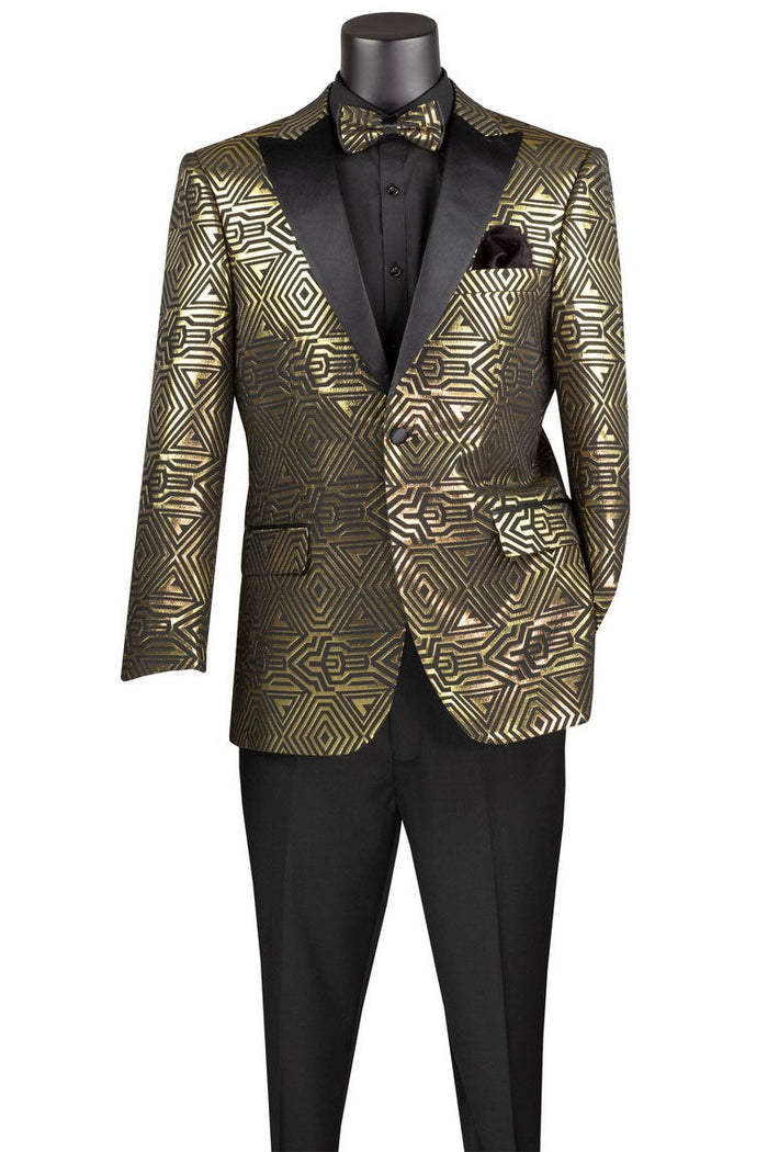 Giza Glamour Silver Tuxedo Jacket (Separates) by Vinci