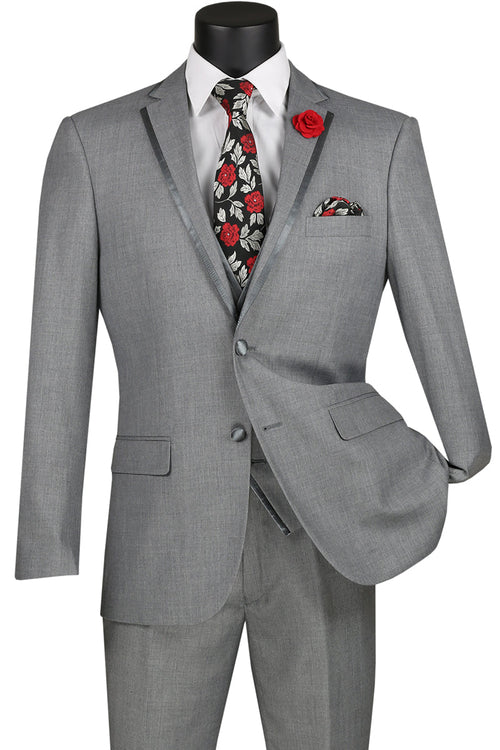 Syracuse Burgundy 2-Button Notch Tuxedo (3-Piece Set) by Vinci