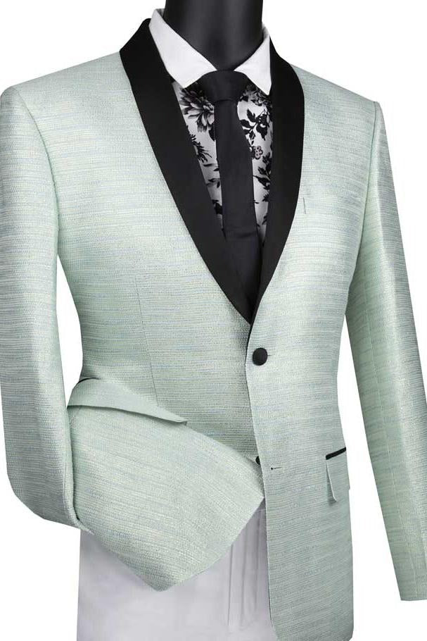 Metallic Stripe Aqua Tuxedo Jacket (Separates) by PROMTUXEDO