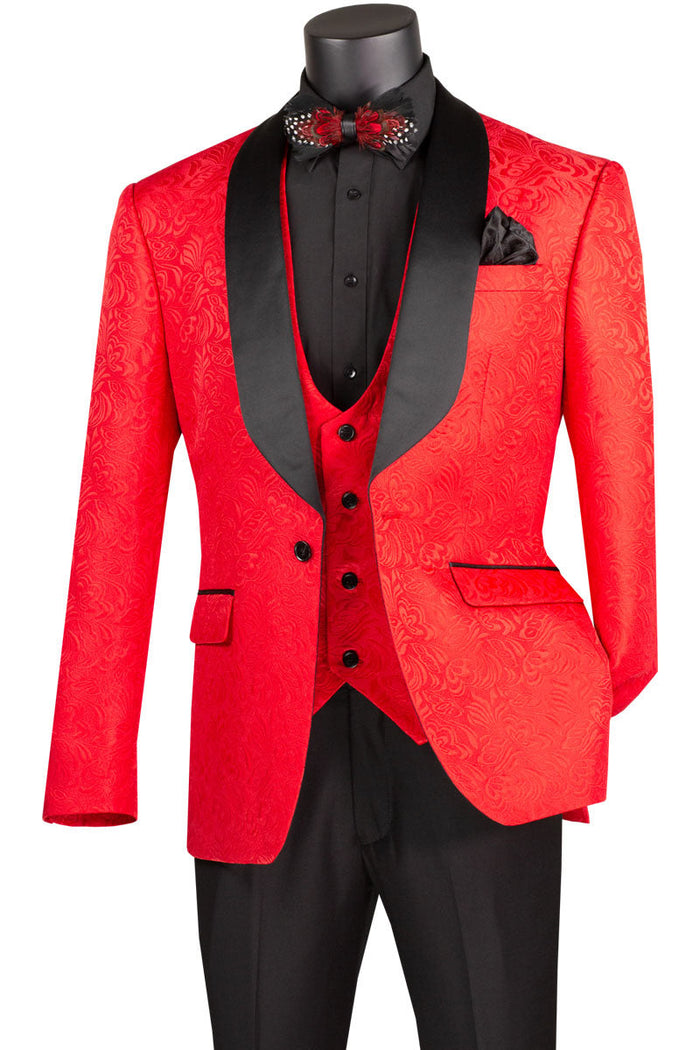 Nico Pink 1-Button Shawl Tuxedo (3-Piece Set) by Vinci