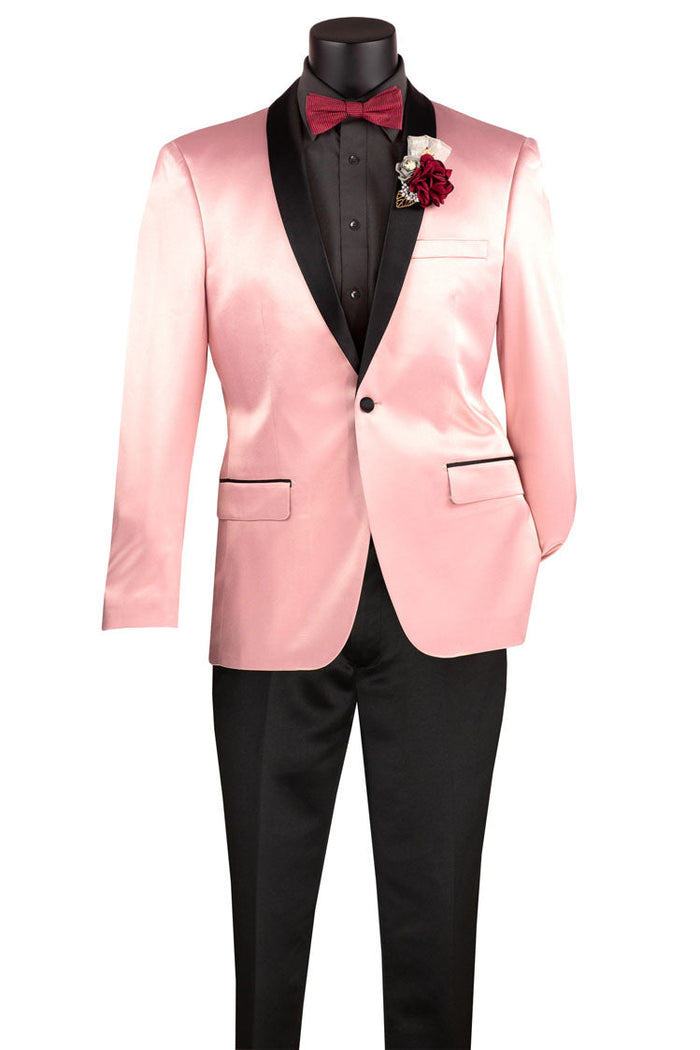 Stretch Sateen Red Tuxedo Jacket (Separates) by Vinci