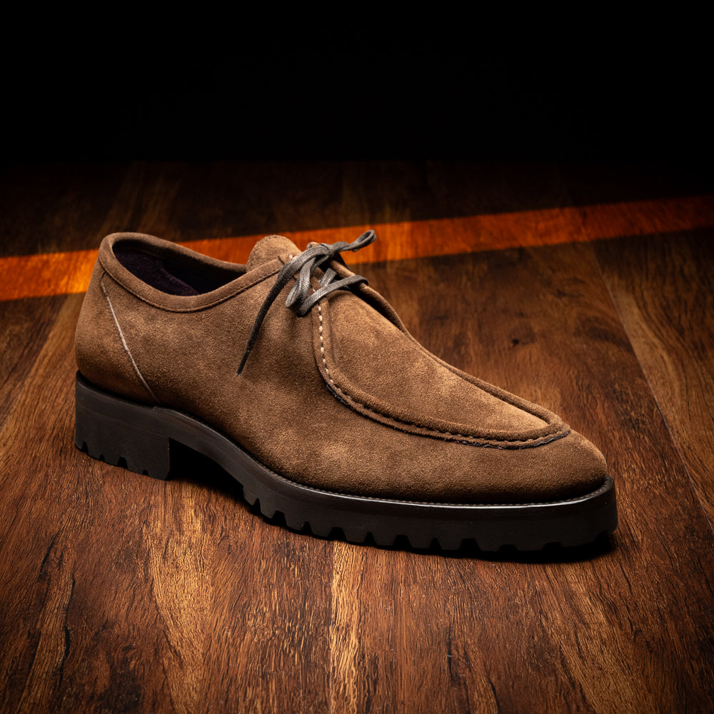 Zelli Wallaby Italian Suede Lace Up Chocolate (26-303-CHO)