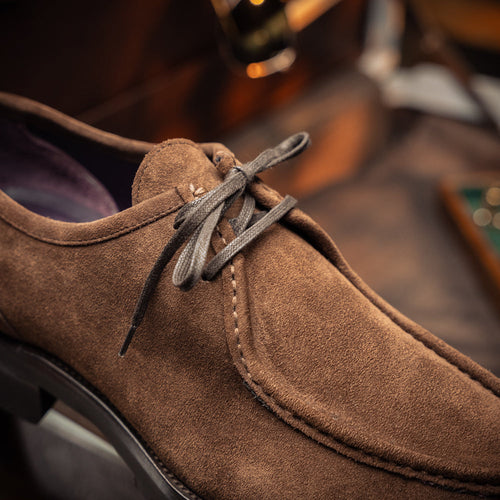 Zelli Wallaby Italian Suede Lace Up Chocolate (26-303-CHO)