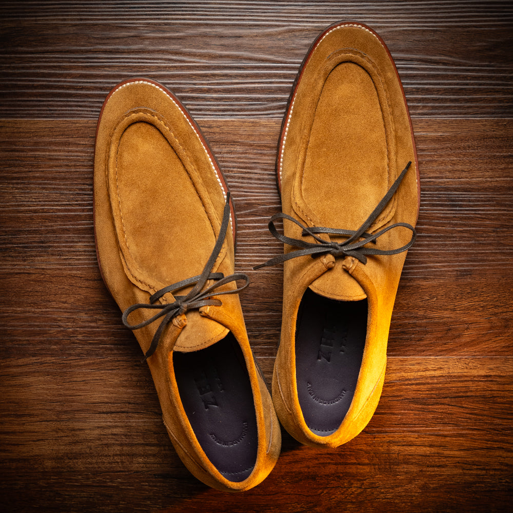 Zelli Wallaby Italian Suede Lace Up Tobacco (26-303-TOB)