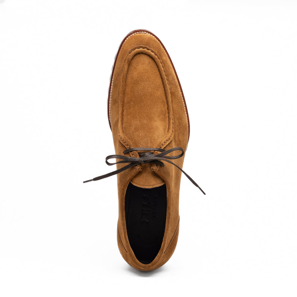 Zelli Wallaby Italian Suede Lace Up Tobacco (26-303-TOB)