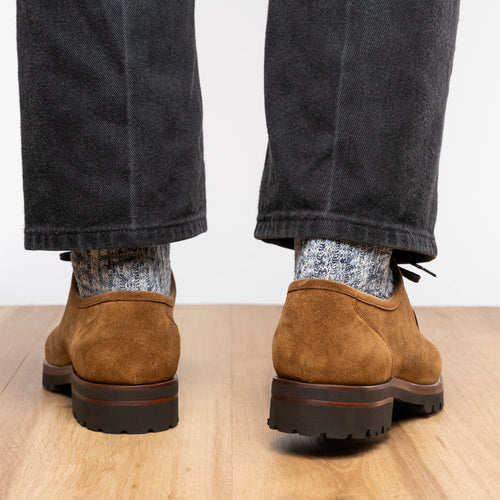 Zelli Wallaby Italian Suede Lace Up Tobacco (26-303-TOB)
