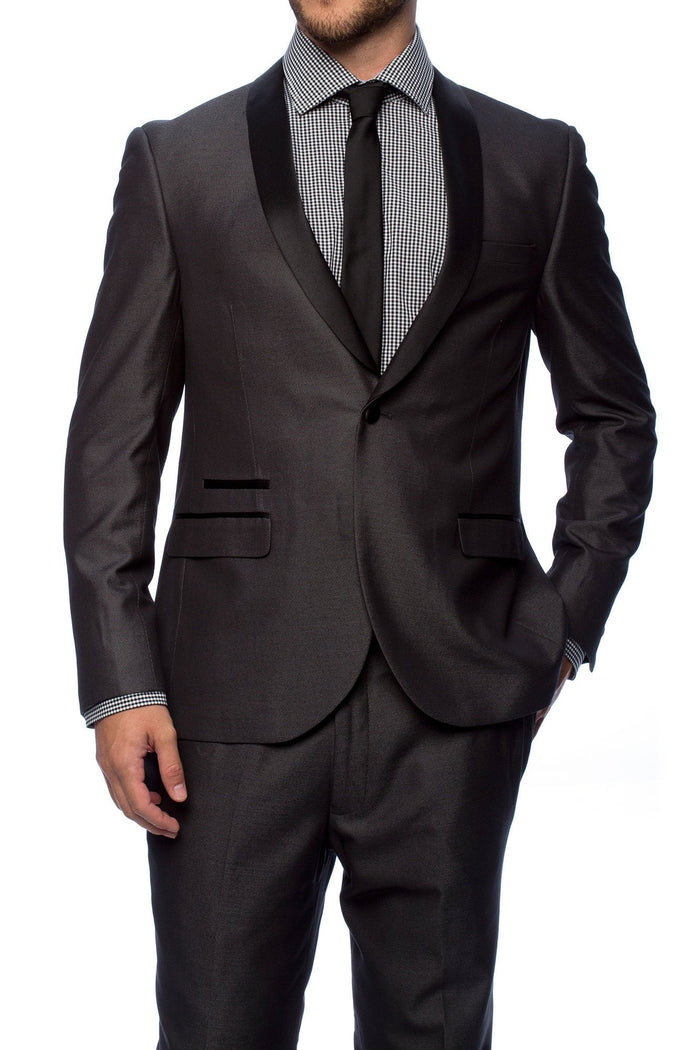 Lexington Grey 1-Button Peak Tuxedo (3-Piece Set) by West End