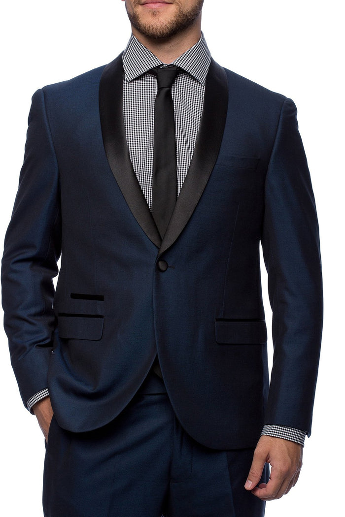 Rowan Charcoal 1-Button Shawl Tuxedo (2-Piece Set) by West End