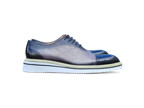 Two Tone Cap toe Calfskin Oxford