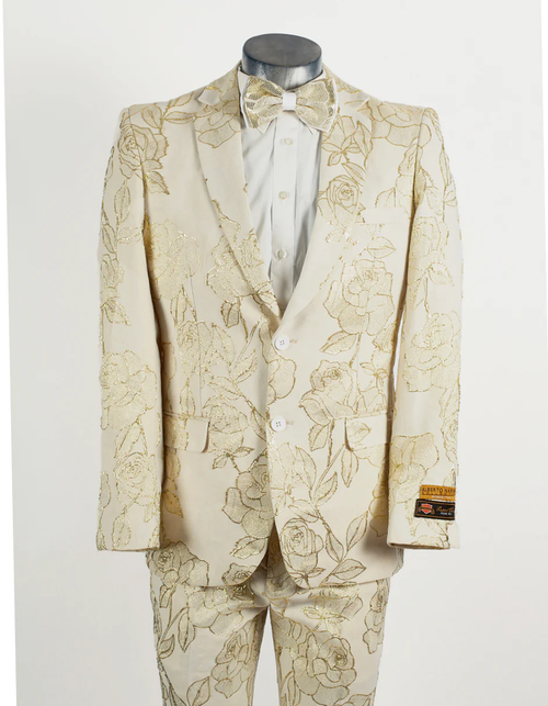 White Prom Suit - White Prom Tuxedo - White Wedding 2 Button Tuxedo by PROMTUXEDO