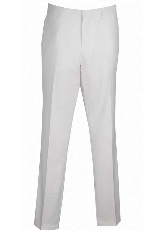 Mens Skinny Fit Wool Feel Flat Front Dress Slacks in Grey by Vinci